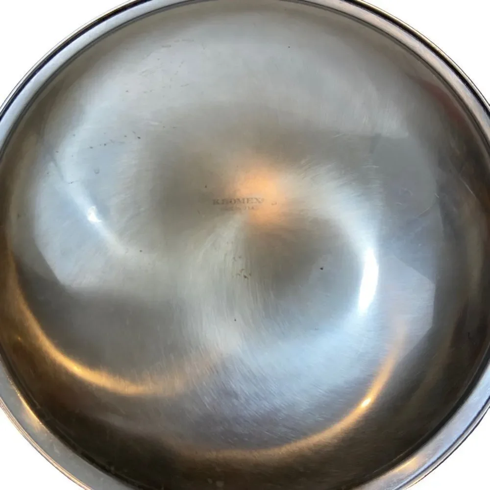 Vintage MCM‎ Kromex Serving Tray with Wooden Handles